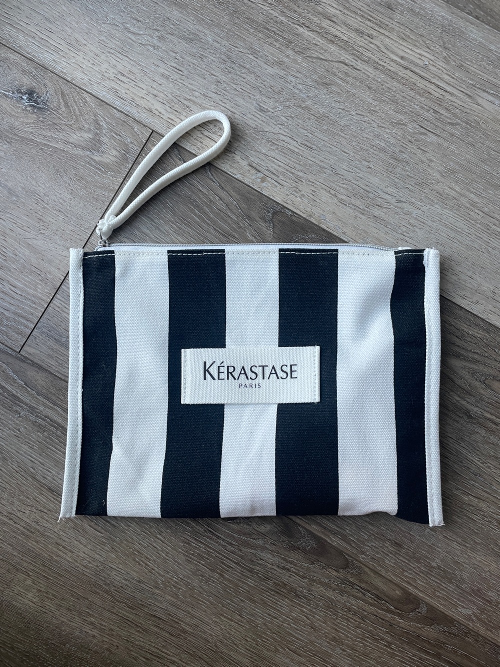 NWT Kérastase Black & White Zipper Travel Makeup Bag